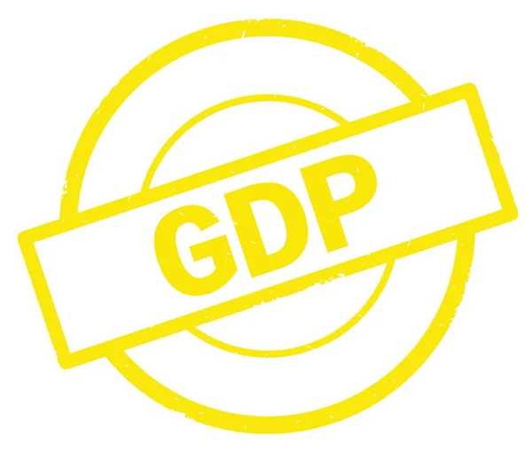 Texto PIB, escrito en amarillo sello círculo simple . —  Fotos de Stock