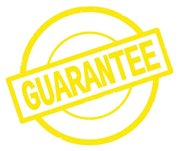 GUARANTEE text, written on yellow simple circle stamp. — Stock Photo, Image