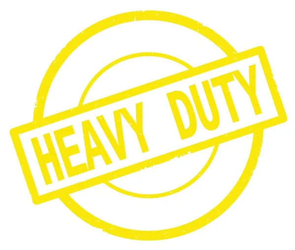 HEAVY DUTY text, written on yellow simple circle stamp. — Stock Photo, Image