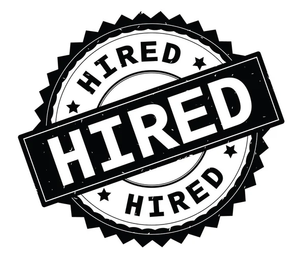 İşe alınan siyah metin damgası, zig zag kenarlıklı yuvarlak.