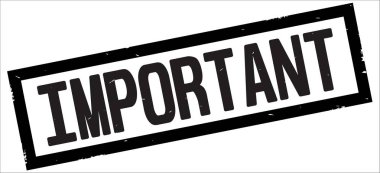 Siyah kenarlık dikdörtgeni vintage dokulu damga işareti üzerinde önemli metin.