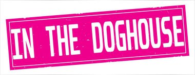 Köpek kulübesi metinde tam pembe dikdörtgen damgası işareti dokulu.