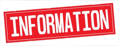 Bilgi metni, tam kırmızı dikdörtgen vintage dokulu damga işareti.