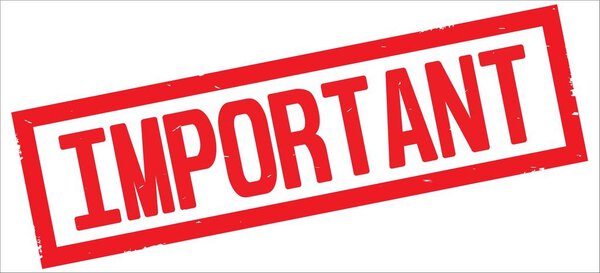 ВАЖНО текст, на красной границе прямоугольника винтажные текстурные штамп знак
.