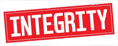 Tam kırmızı dikdörtgen vintage dokulu damga işareti bütünlük metin.