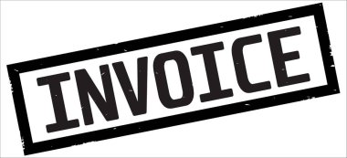 Siyah sınır dikdörtgen vintage dokulu damga işareti olarak fatura metni.