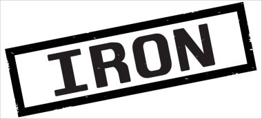 Demir metinler, siyah sınır dikdörtgen vintage dokulu damga işareti.