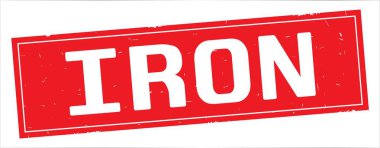 Tam kırmızı dikdörtgen vintage dokulu damga işareti üzerinde demir metin.