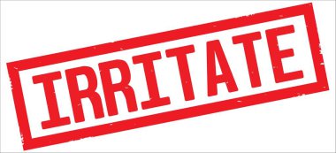 Metin, kırmızı renkli dikdörtgen vintage dokulu damga işareti üzerinde tahriş.