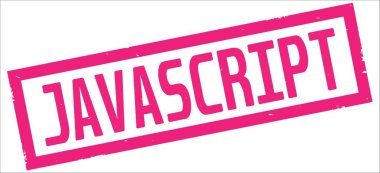 Pembe sınır dikdörtgen vintage dokulu damga işareti üzerinde JavaScript metin.