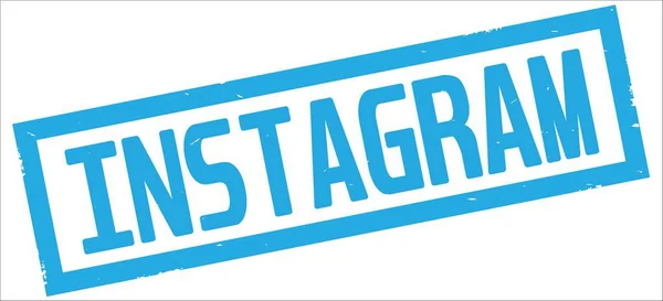 Instagram Text Cyan Gränsen Rektangel Vintage Texturerat Stämpel Tecken — Stockfoto