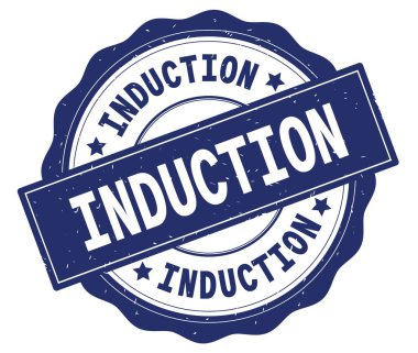 İndüksiyon metin, mavi, lacey sınır üzerinde yazılı yuvarlak vintage dokulu rozet damgası.