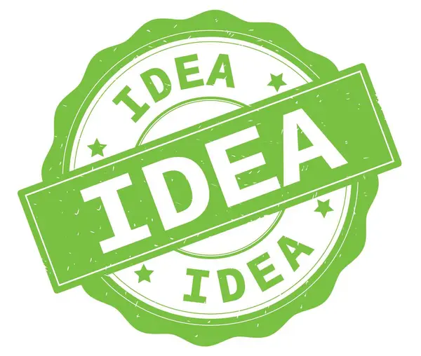 Текст Проекта Idea Написанный Зеленой Кружевной Границе Круглой Текстурой Бейджика — стоковое фото