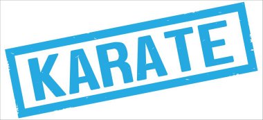 Karate metin, camgöbeği dikdörtgen kenarlık damgası.