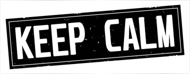 Sakin metni, tam siyah dikdörtgen damgası koru.