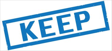 Metni, mavi dikdörtgen kenarlık damgası koru.