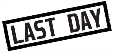 Geçen gün metin, siyah dikdörtgen kenarlık damgası.