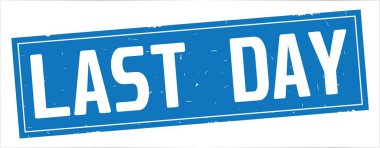 Geçen gün metni, tam mavi dikdörtgen damgası.