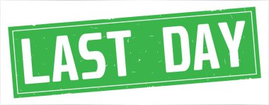 Geçen gün metni, tam yeşil dikdörtgen damgası.