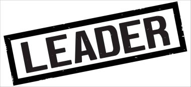 Siyah dikdörtgen kenarlık damga üzerinde lider metin.