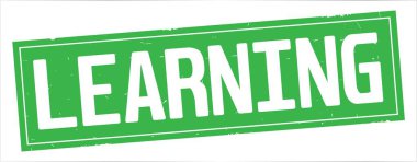 Metni, tam yeşil dikdörtgen damga öğrenme.