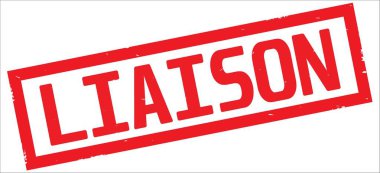 Kırmızı dikdörtgen kenarlık damga üzerinde irtibat metin.