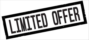 Siyah dikdörtgen kenarlık damga üzerinde sınırlı teklif metnini.