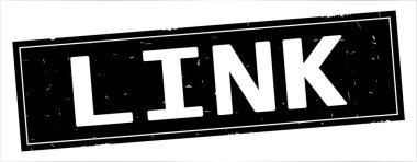 Tam siyah dikdörtgen damga üzerinde bağlantı metni.