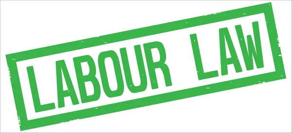 Labour Law tekst op groene rechthoek grens stempel. — Stockfoto