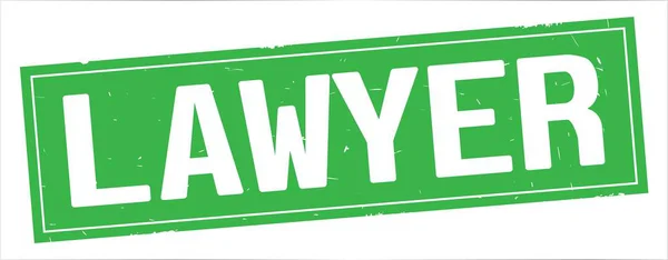 Ügyvéd a szöveg a teljes zöld téglalap bélyegző. — Stock Fotó