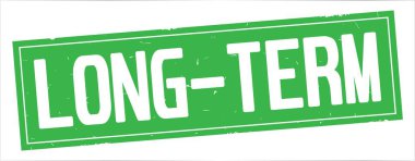 Tam yeşil dikdörtgen damga üzerinde uzun vadeli metin.