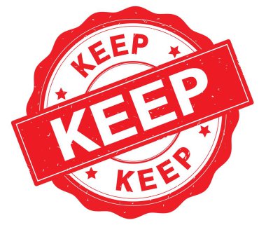 Kırmızı yuvarlak rozet yazılı metni koru.