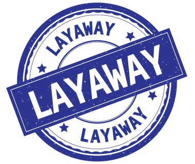 Yazılı metin mavi yuvarlak lastik damgası ayırmak,.