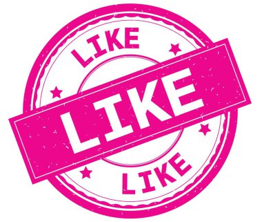 Gibi metin pembe yuvarlak lastik damga yazılmış.