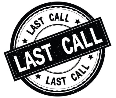 Son seslenmek yazılı metin siyah yuvarlak lastik damgası.