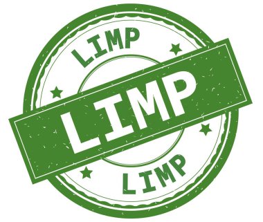 Topal, yazılı metin yeşil yuvarlak lastik damgası.