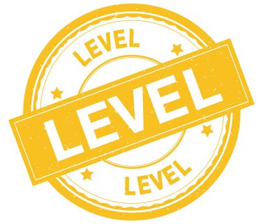 Seviye, sarı yuvarlak pencere boyutu üzerinde yazılı metin.