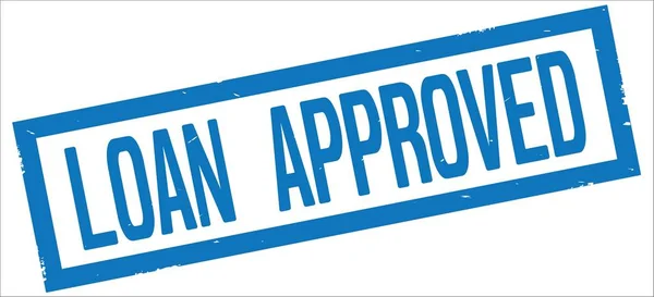 LOAN APPROVED text, on blue rectangle border stamp. — Stock Photo, Image