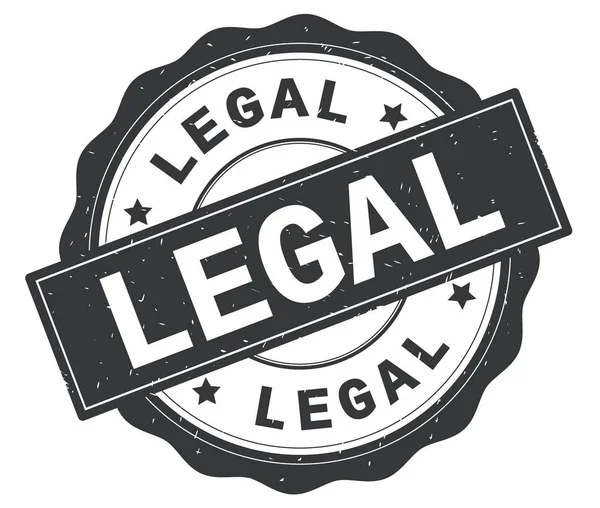 LEGAL text, written on grey round badge. — Stock Photo, Image