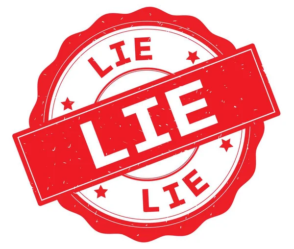 Текст LIE, написанный на красном круглом значке . — стоковое фото