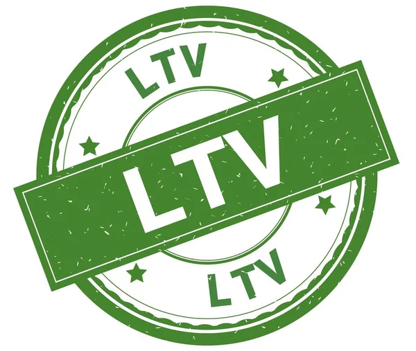 LTV, texte écrit sur tampon caoutchouc rond vert . — Photo