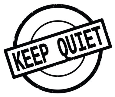 Siyah daire basit damgası yazılı sessiz metni koru.