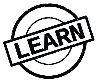 Siyah daire basit damgası yazılmış metni, öğrenmek.