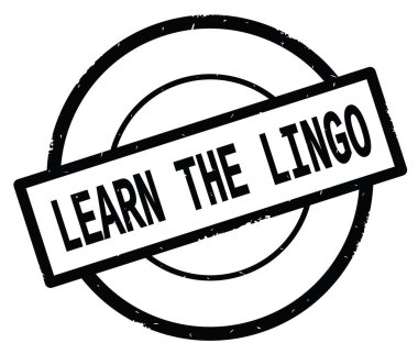 Lingo metin, siyah daire basit damgası yazılı bilgi edinin.