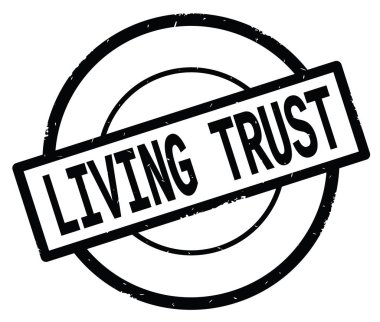 Siyah daire basit damgası yazılmış oturma güven metni.