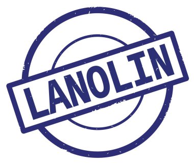 Lanolin metin, mavi daire basit damga yazılmış.