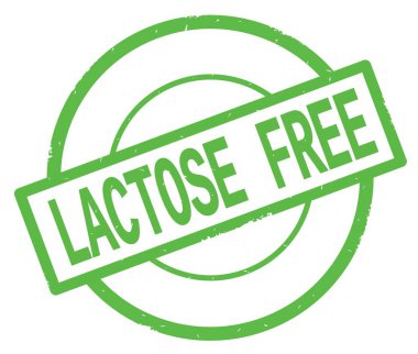 Yeşil Daire basit damgası yazılı laktoz ücretsiz metin.