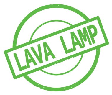 Lav lambası yeşil daire basit damgası yazılmış metni,.