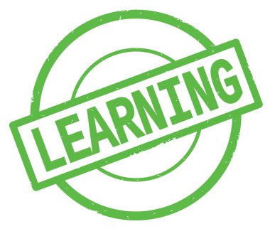 Metin öğrenme, yeşil daire basit damga yazılmış.