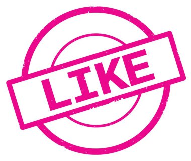 Yazılı metin gibi pembe daire basit damgası.